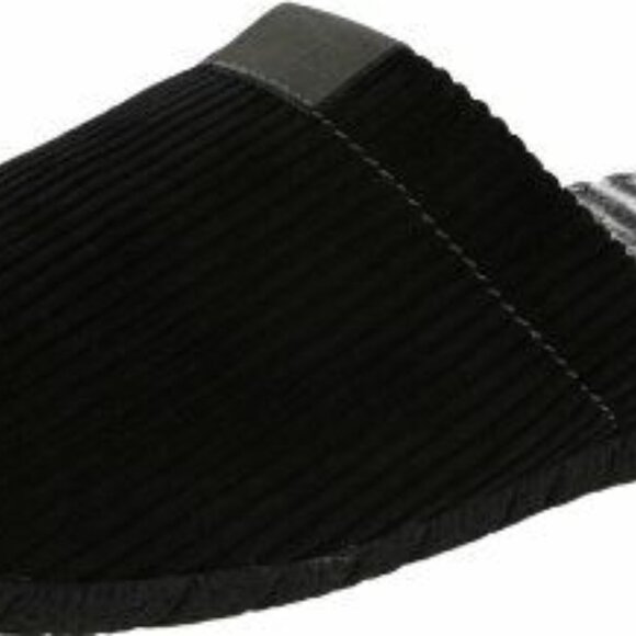 New Men's Foamtreads RUSSELL blACK CORDUROY OPEN BACK SLIPPER - Picture 3 of 3